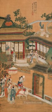 Chen hongshou después de wu daozi chino antiguo Pinturas al óleo
